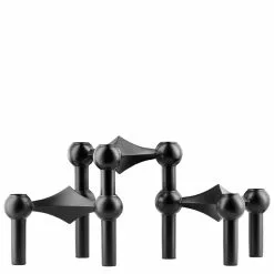 STOFF Nagel STOFF - NAGEL CANDLE HOLDER MATT BLACK 3-PACK