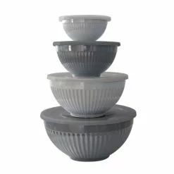 Home Brands Modern House - Skålset Med Lock I Gråskala 4-pack