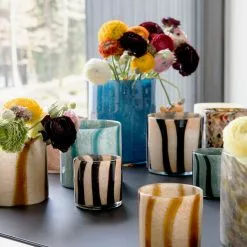 Sagaform By On - Ljuslykta Calore XS Randig Brun/beige -Högtider kampanj 5280602722 254517 preview