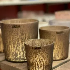 Kamelo - Ljuslykta Liten Brun Med Guldig Insida