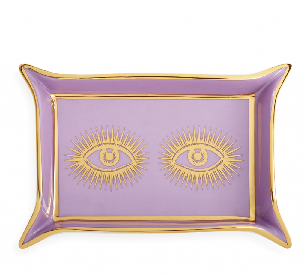 Jonathan Adler - Eyes Valet Tray Purple/ Gold 2 Jonathan Adler - Eyes Valet Tray Purple/ Gold