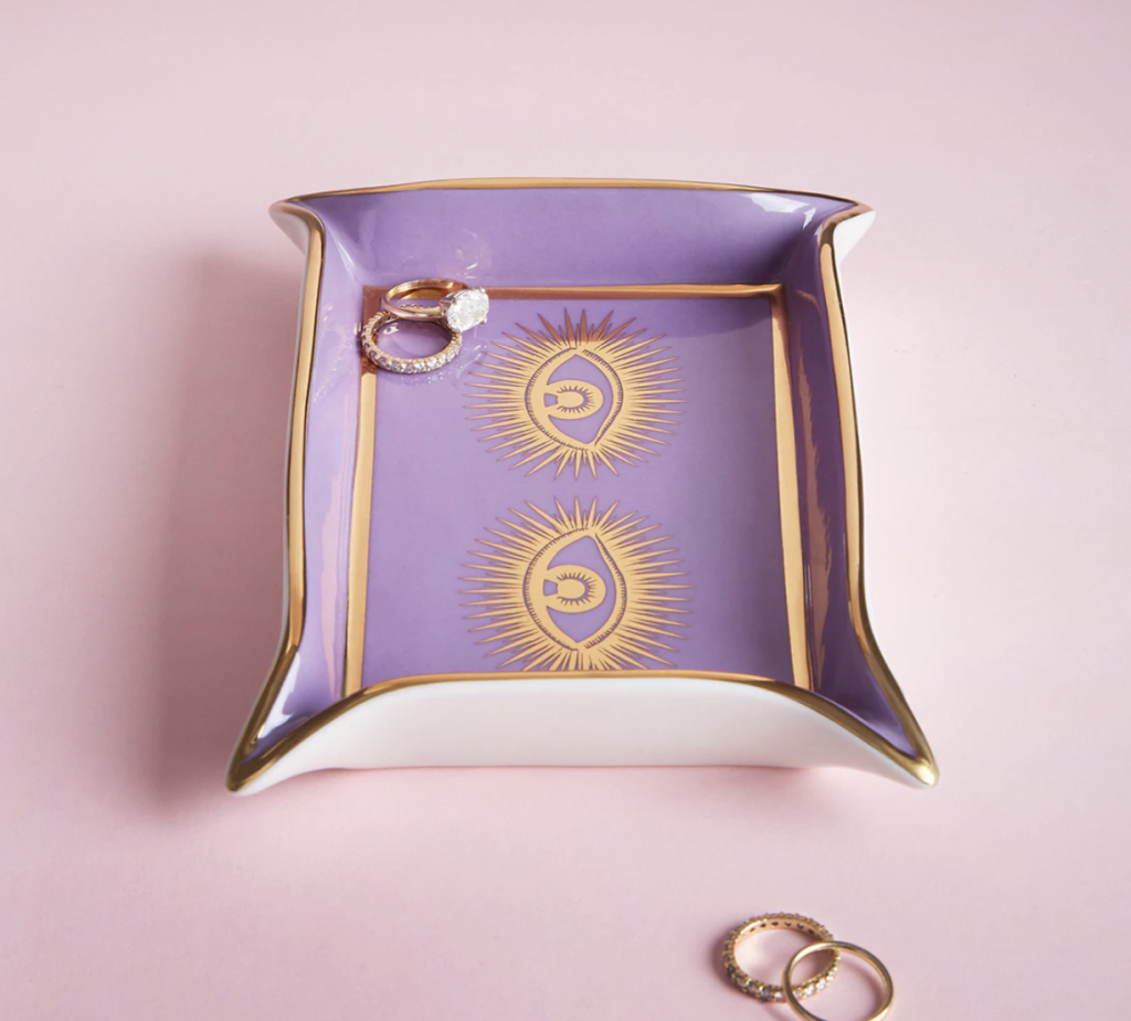 Jonathan Adler - Eyes Valet Tray Purple/ Gold 4 Jonathan Adler - Eyes Valet Tray Purple/ Gold - Bild 3