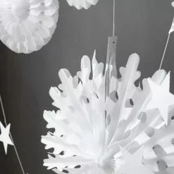 HOUSE DOCTOR -PAPPERS ORNAMENT DIA 30 CM VIT 4-PACK -Högtider kampanj web1200 white ga1092 03